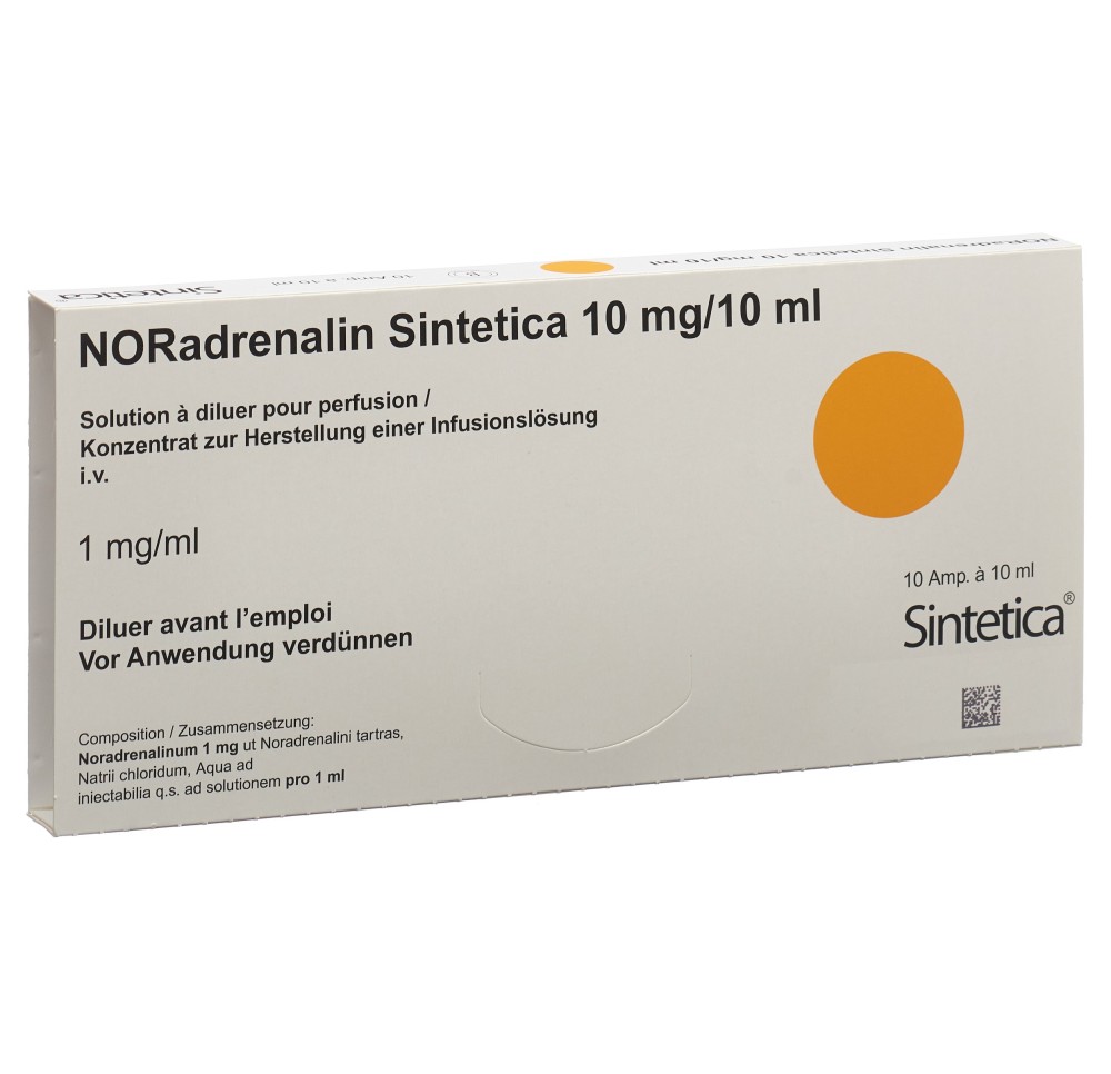 NORADRENALIN Sintetica 10 mg/10ml 10 amp 10 ml