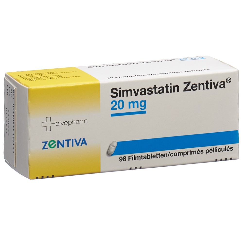 SIMVASTATIN Zentiva cpr pell 20 mg 98 pce