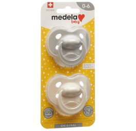 MEDELA Baby Sucette Original 0-6 Pastel 2 pce