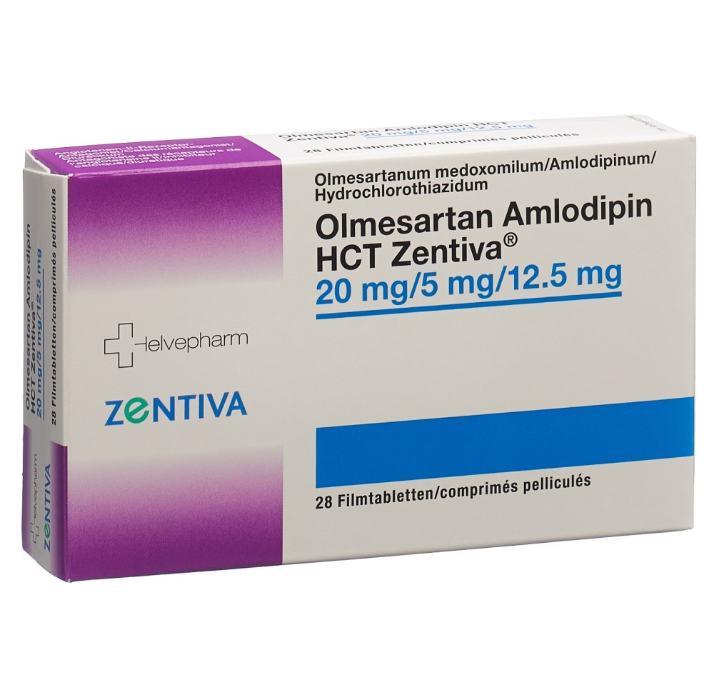 OLMESARTAN AMLODIPIN HCT Zentiva 20/5/12.5 28 pce