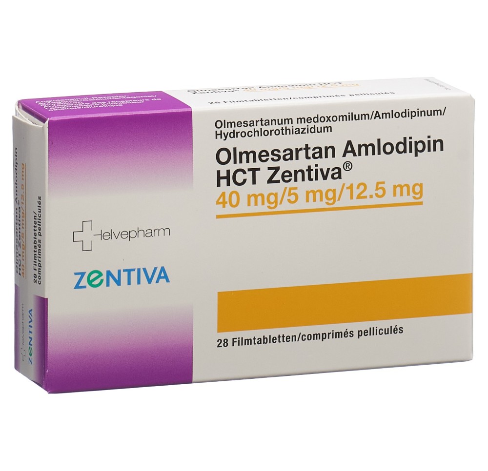OLMESARTAN AMLODIPIN HCT Zentiva 40/5/12.5 28 pce