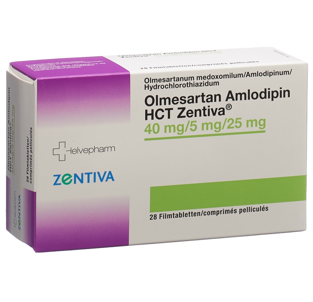 OLMESARTAN AMLODIPIN HCT Zentiva 40/5/25 28 pce