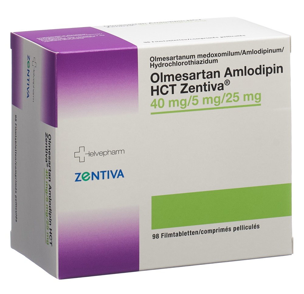 OLMESARTAN AMLODIPIN HCT Zentiva 40/5/25 98 pce