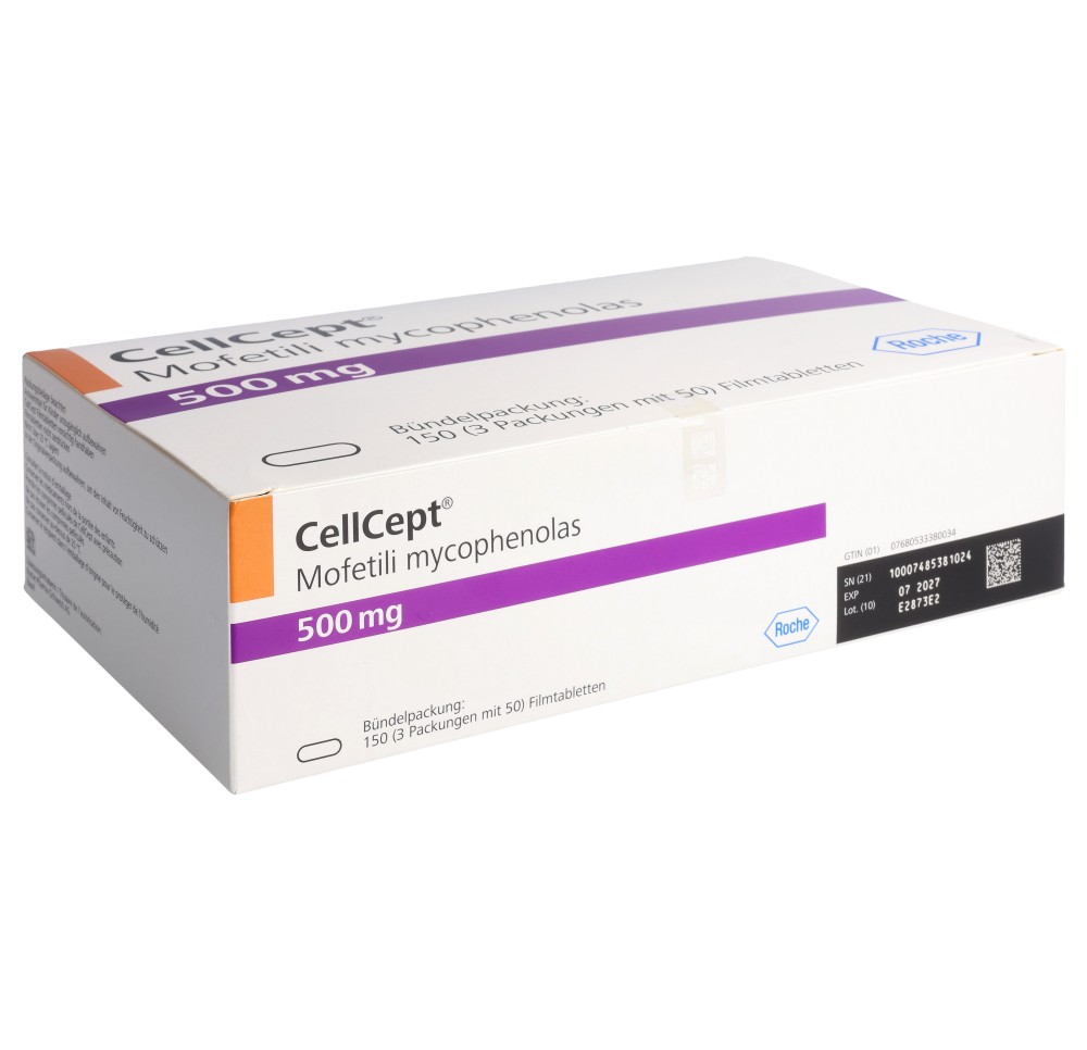 CELLCEPT cpr pell 500 mg 3 x 50 pce