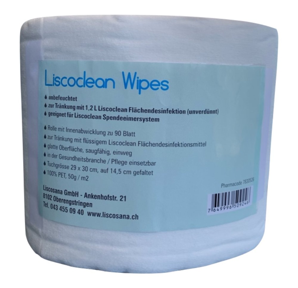LISCOCLEAN Wipes non humidifié plié 90 pce
