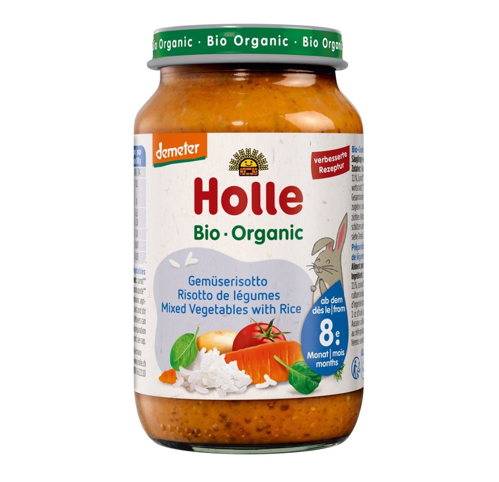 HOLLE risotto aux légumes verre 220 g