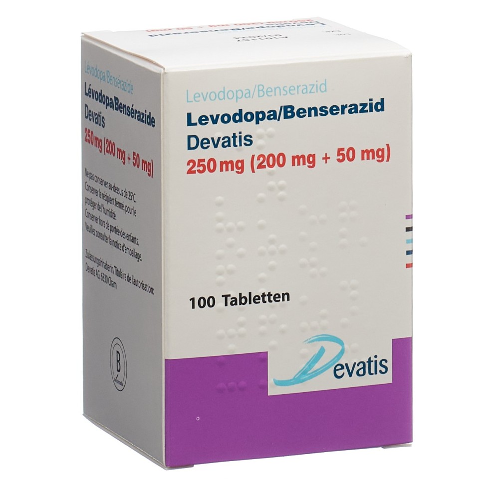 LEVODOPA/BENSERAZIDE Devatis cpr 250 mg fl 100 pce