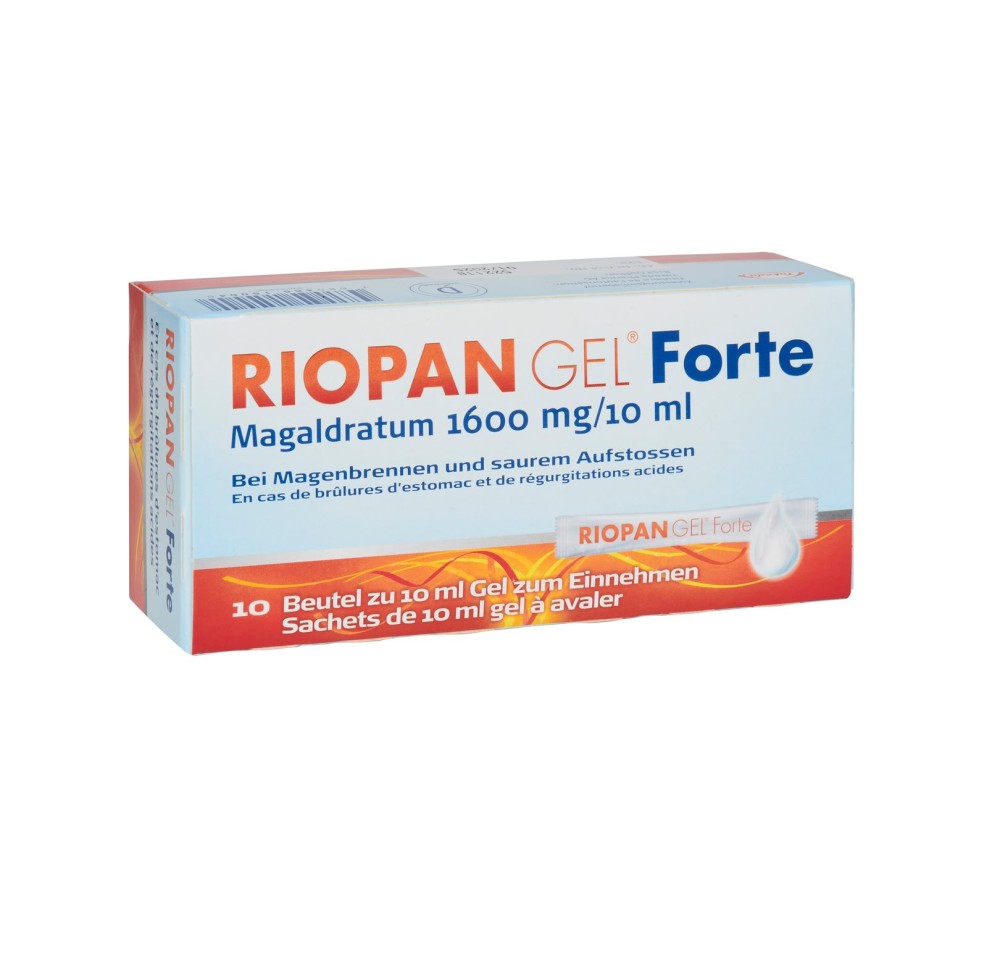 RIOPAN GEL Forte 1600 mg 10 sach 10 ml