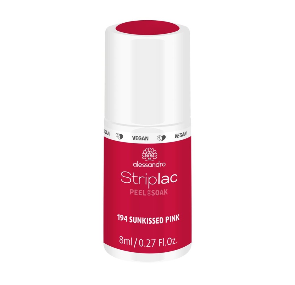 ALESSAN Striplac Peel or Soak off Sunkis Pink 8 ml