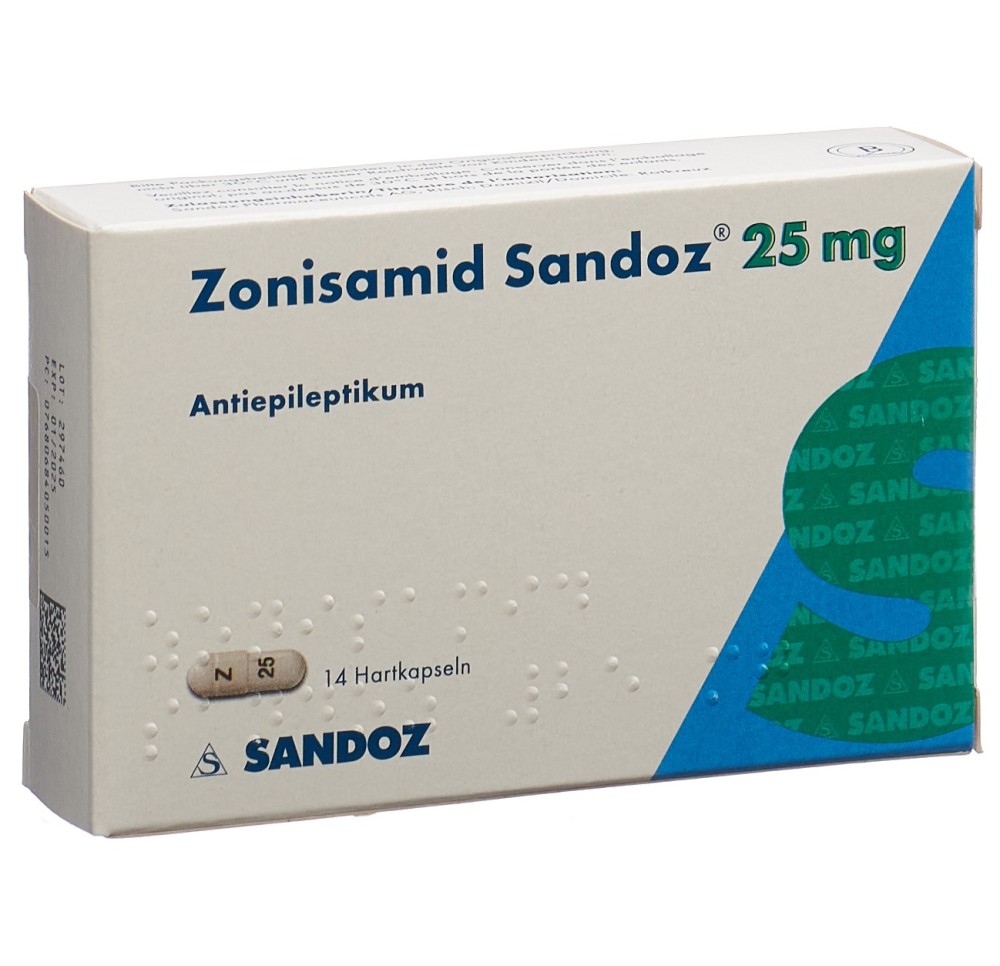 ZONISAMIDE Sandoz caps 25 mg 14 pce