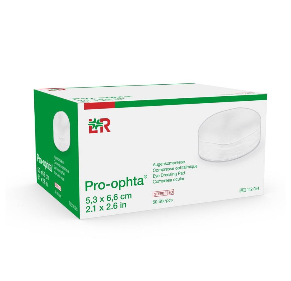 PRO-OPHTA compresse ophta 5.3x6.6cm stérile 50 pce