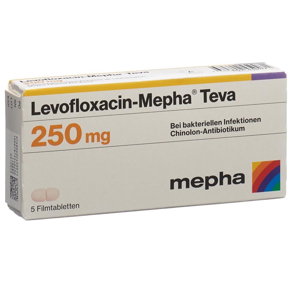 LEVOFLOXACIN Mepha Teva cpr pell 250 mg 5 pce