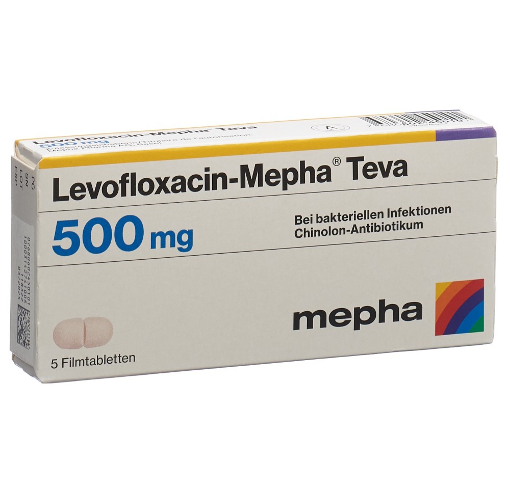 LEVOFLOXACIN Mepha Teva cpr pell 500 mg 5 pce