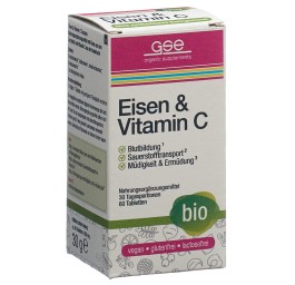 GSE Fer+Vitamine C Complexe cpr bio verre 60 pce