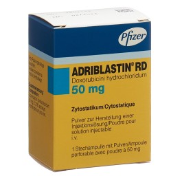 ADRIBLASTIN RD subst sèche 50 mg flac