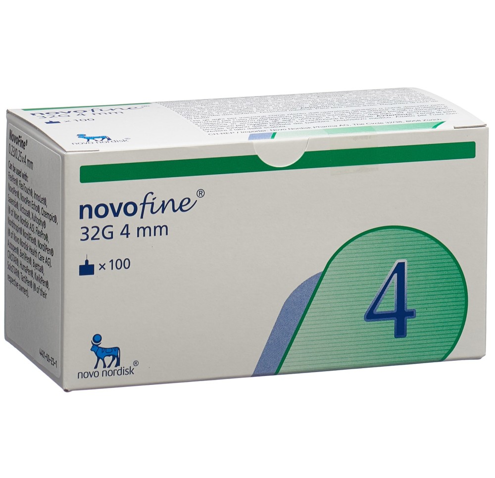 NOVOFINE aiguilles injection 32G 4mm 100 pce