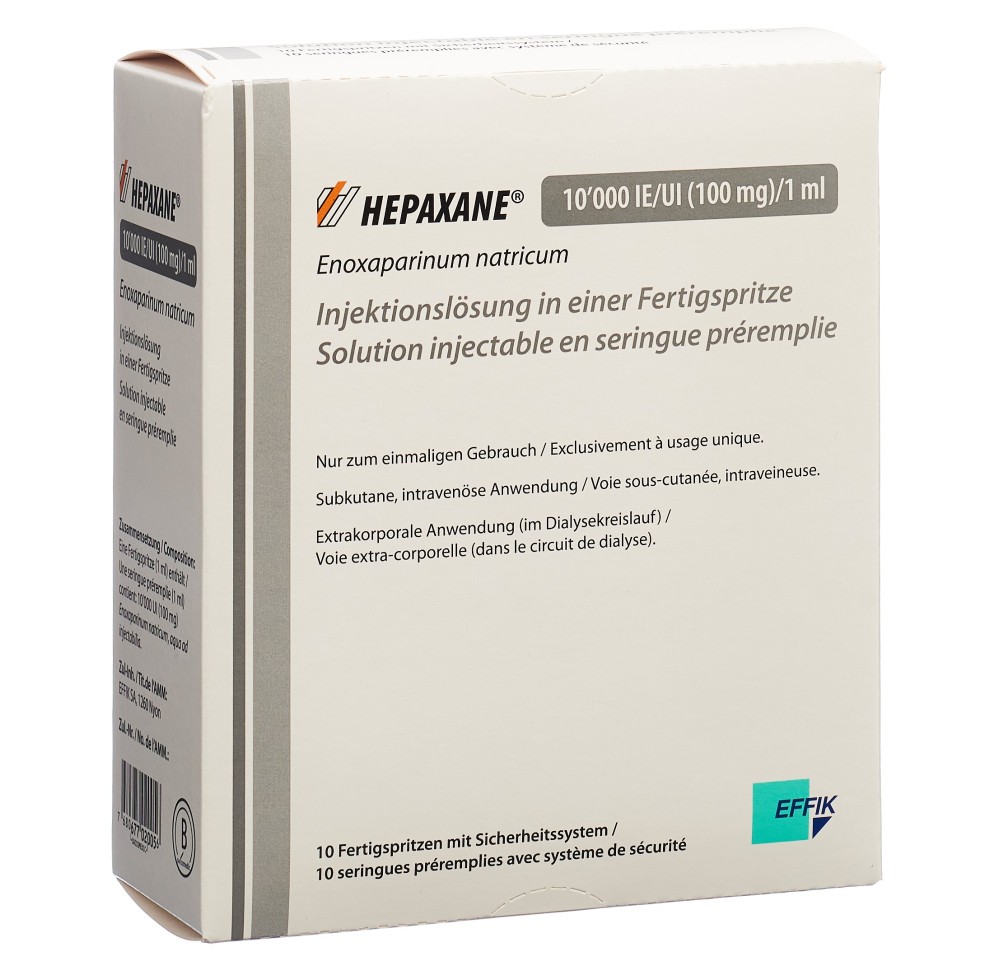 HEPAXANE sol inj 100 mg/ml ser pré 10 pce