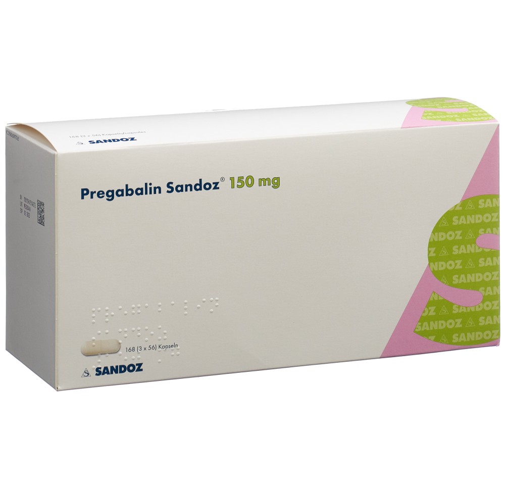 PREGABALINE Sandoz caps 150 mg 3 x 56 pce