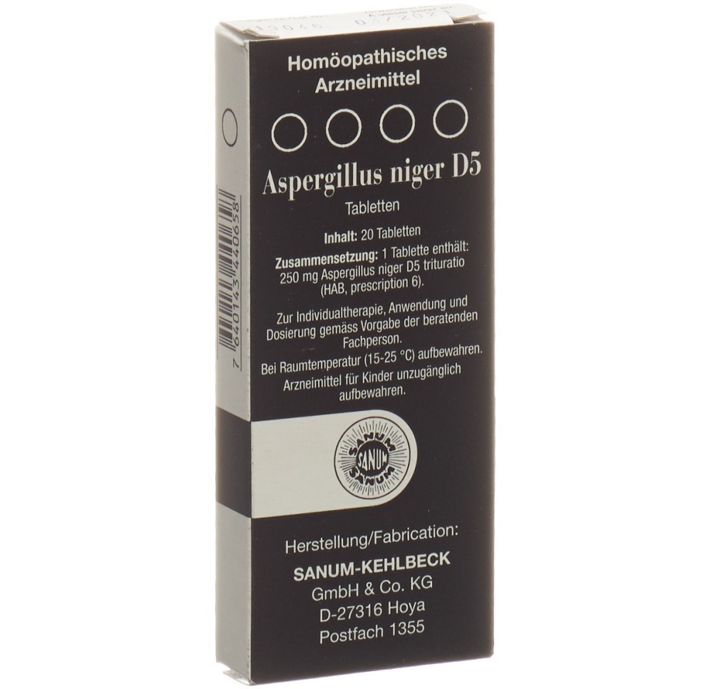SANUM aspergillus niger cpr 5 D 20 pce