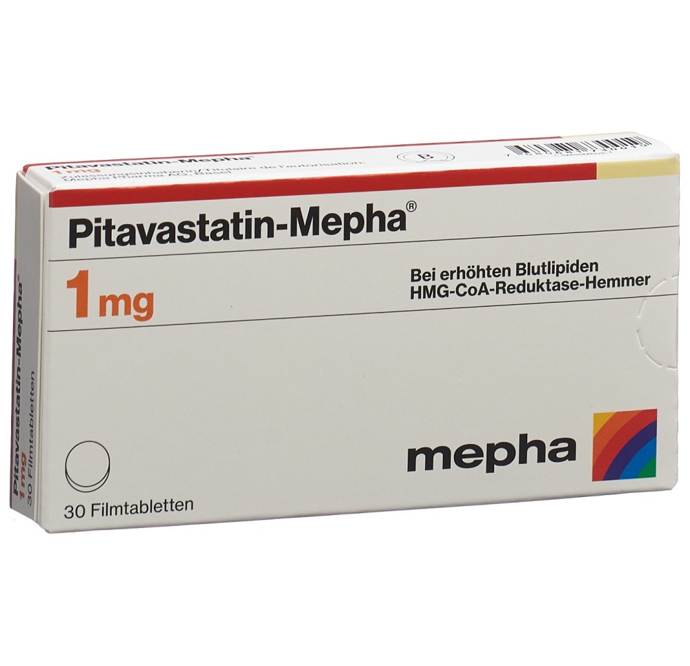 PITAVASTATIN Mepha cpr pell 1 mg 30 pce