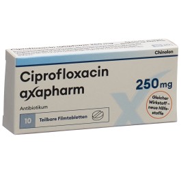 CIPROFLOXACINE axapharm cpr pell 250 mg 10 pce
