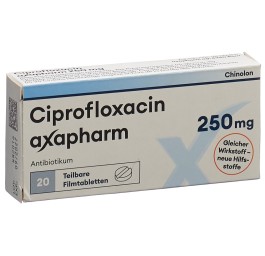 CIPROFLOXACINE axapharm cpr pell 250 mg 20 pce