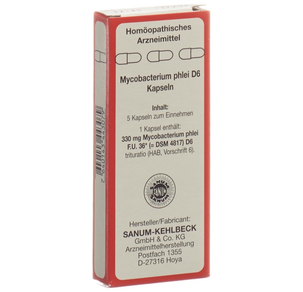 SANUM mycobacterium phlei caps 6 D 5 pce