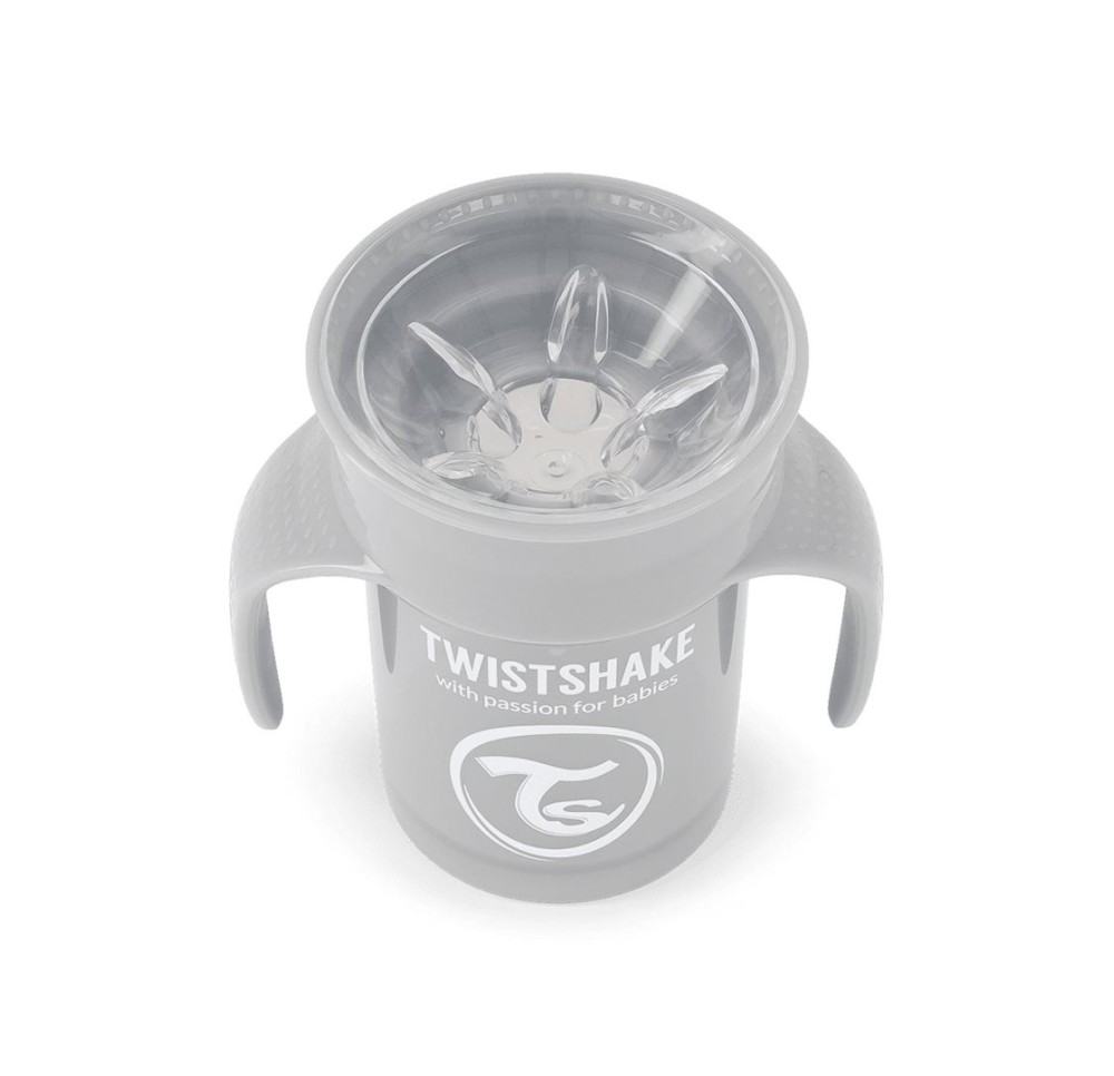 TWISTSHAKE Tasse 360 Cup 230ml 6+M pastel grey