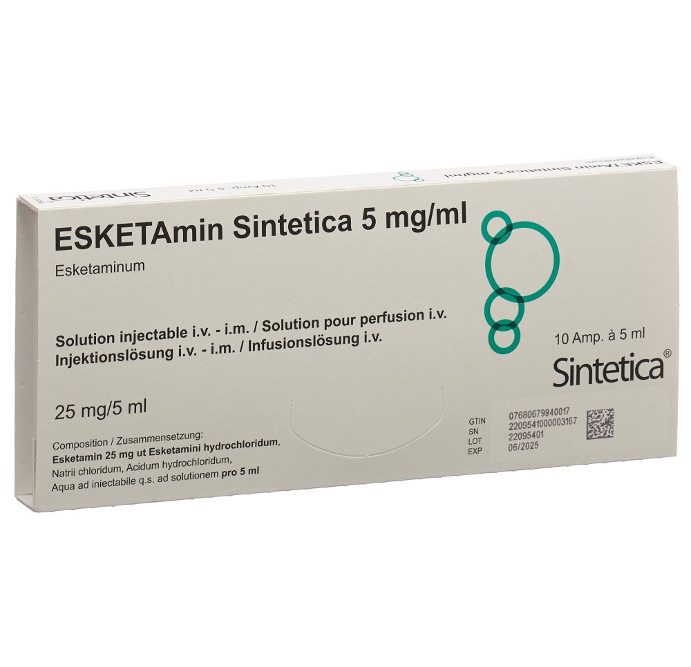 ESKETAMIN Sintetica 25 mg/5ml 10 amp 5 ml