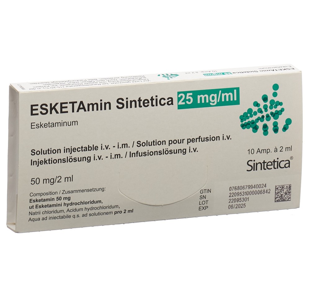 ESKETAMIN Sintetica 50 mg/2ml 10 amp 2 ml