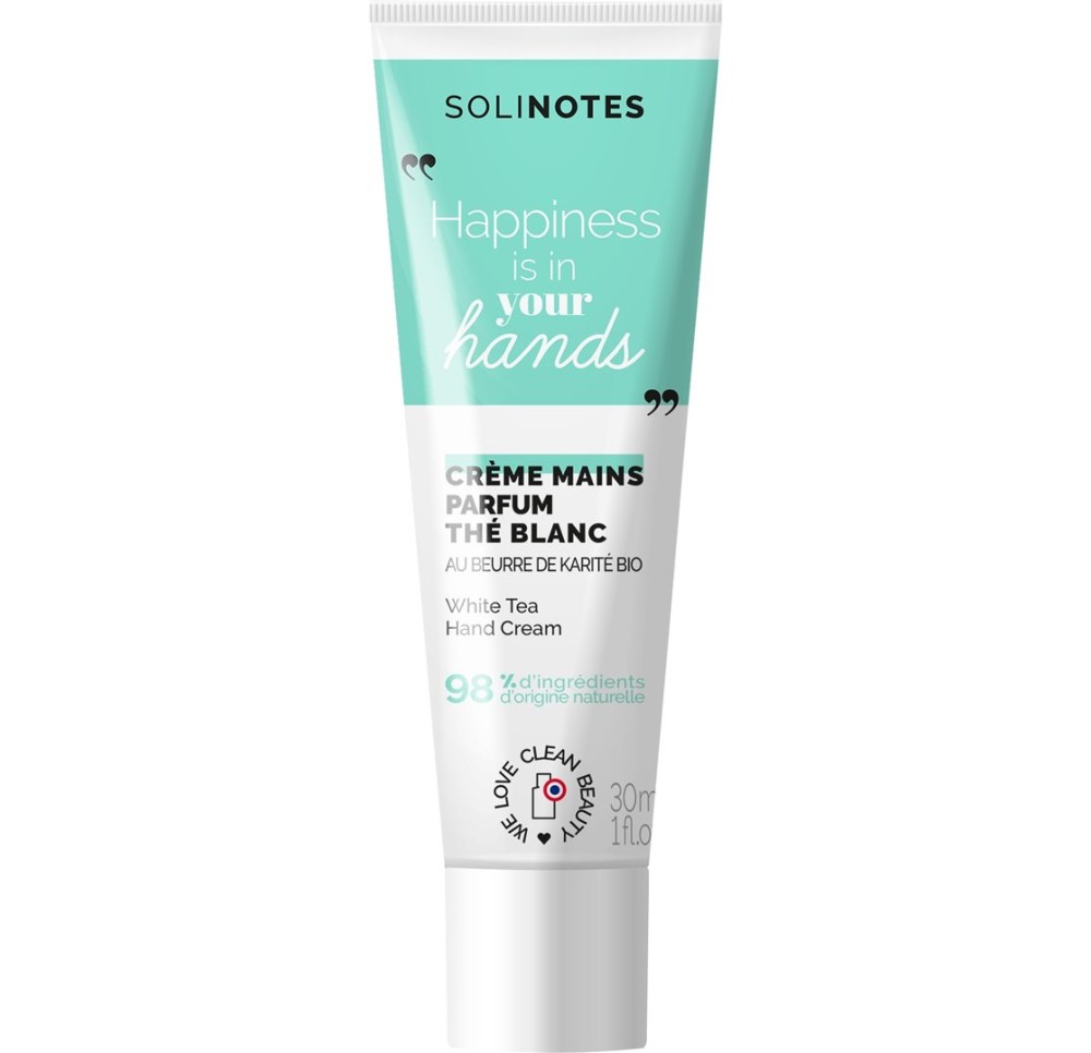 SOLINOTES Crème Mains Thé Blanc 30 ml