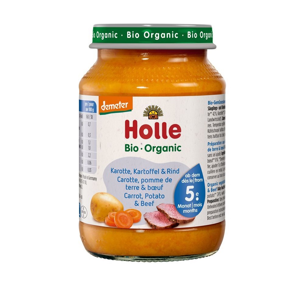 HOLLE carotte pomme de terre & boeuf 190 g