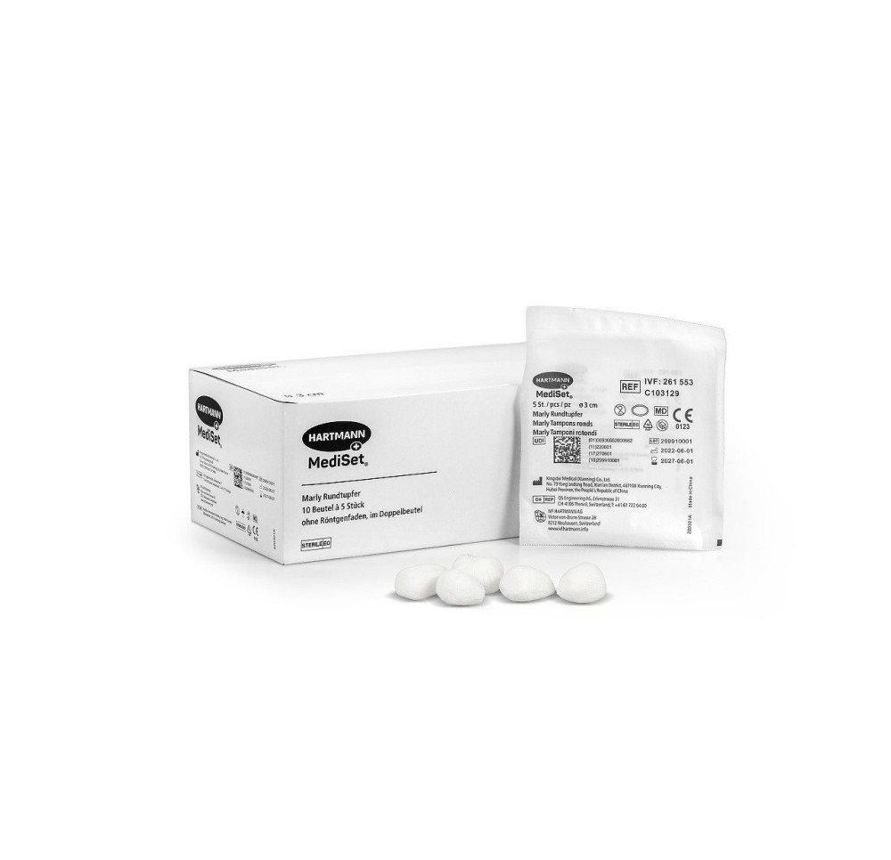 MARLY tampons ronds Gr3 stérile 10 sach 5 pce