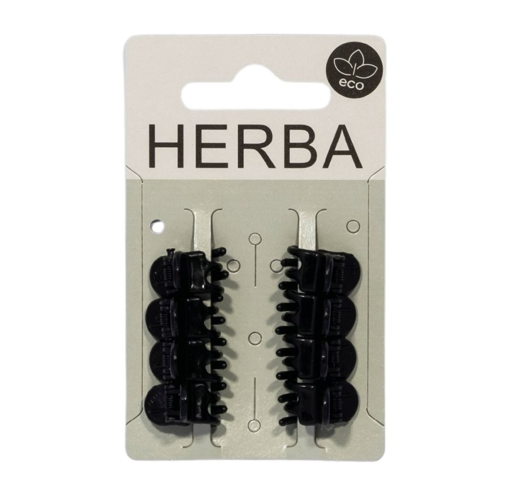 HERBA Ecofriendly petite pince 1cm noir 8 pce