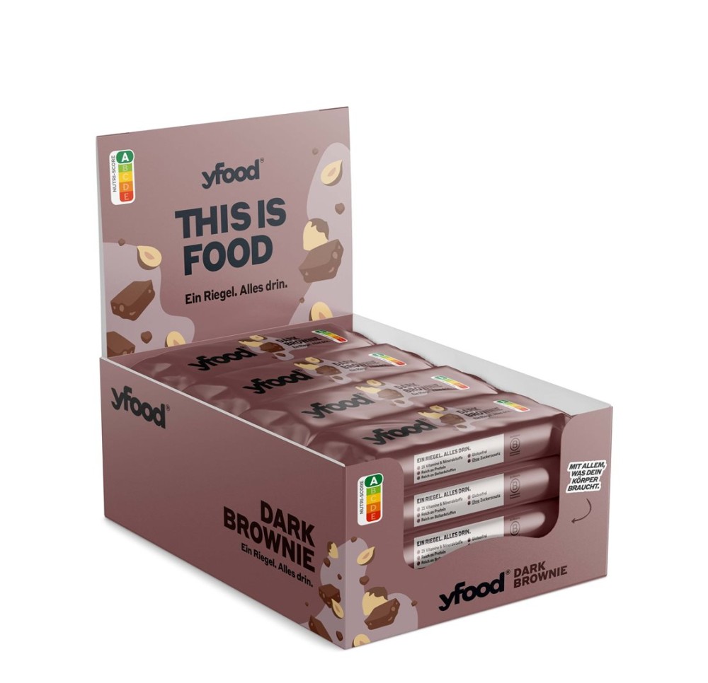 YFOOD hautes proté barre brownie foncé 12 x 60 g