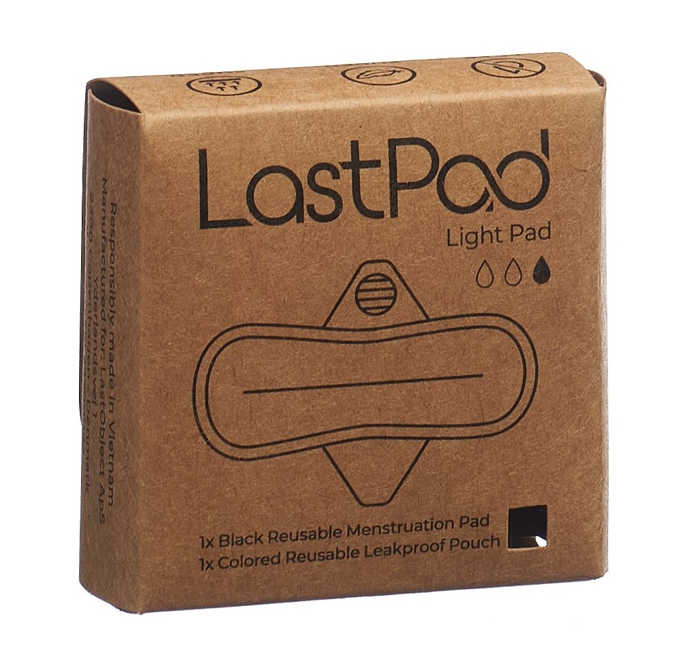 LASTPAD serviette hygiéniq réutilisable S noir