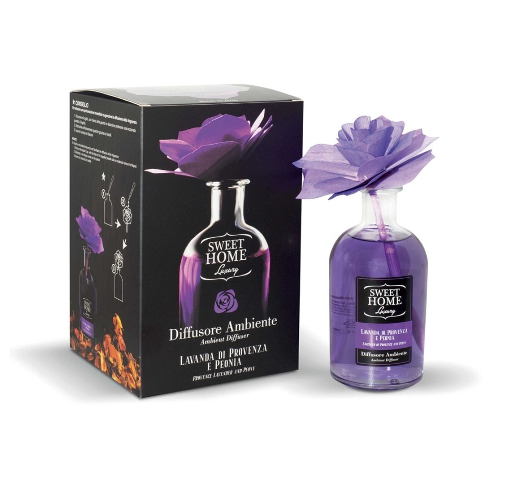 SWEET HOME Diffuseur avec fleur lav pivoine 250 ml