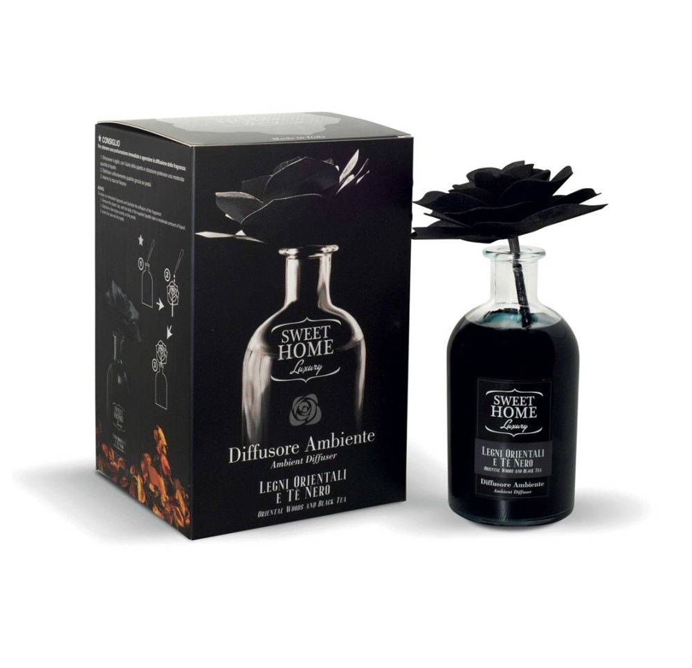 SWEET HOME Diffuseur avec fleur bois thé no 250 ml