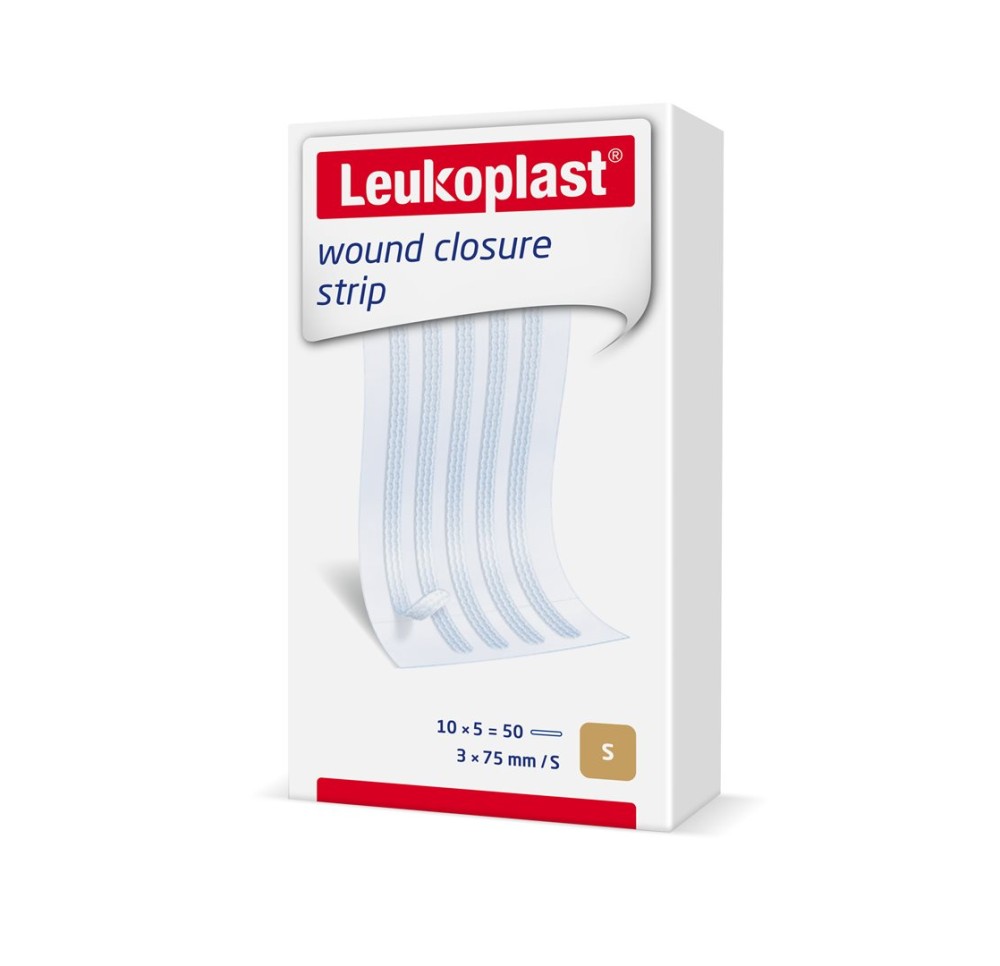 LEUKOPLAST wound clos strip 3x75mm bl 10 x 5 pce