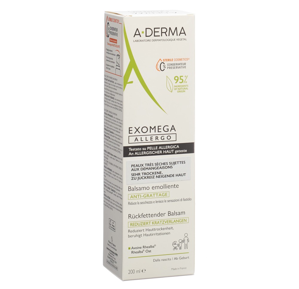 A-DERMA EXOMEGA ALLERGO Baume tb 200 ml