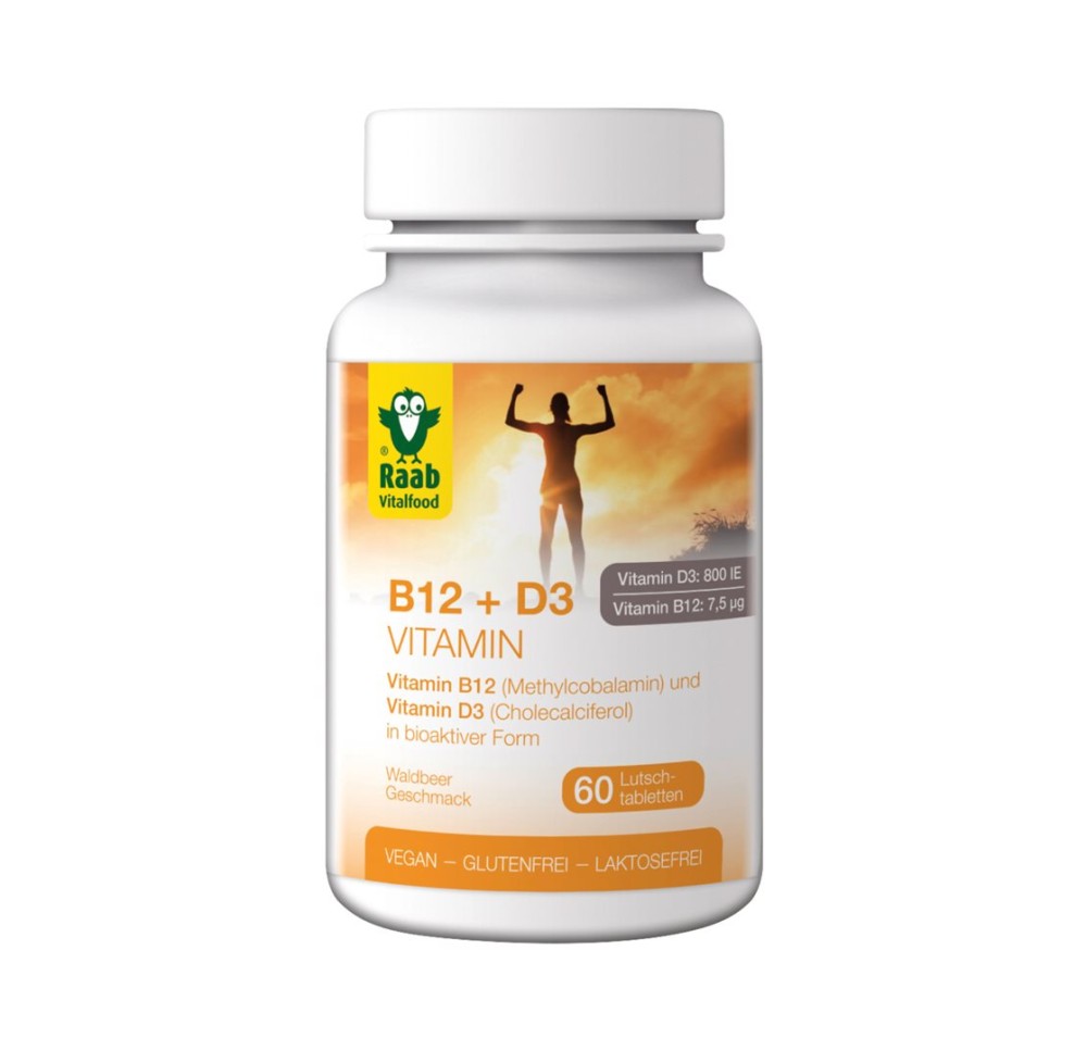 RAAB Vitamines B12 + D3 cpr sucer bte 60 pce