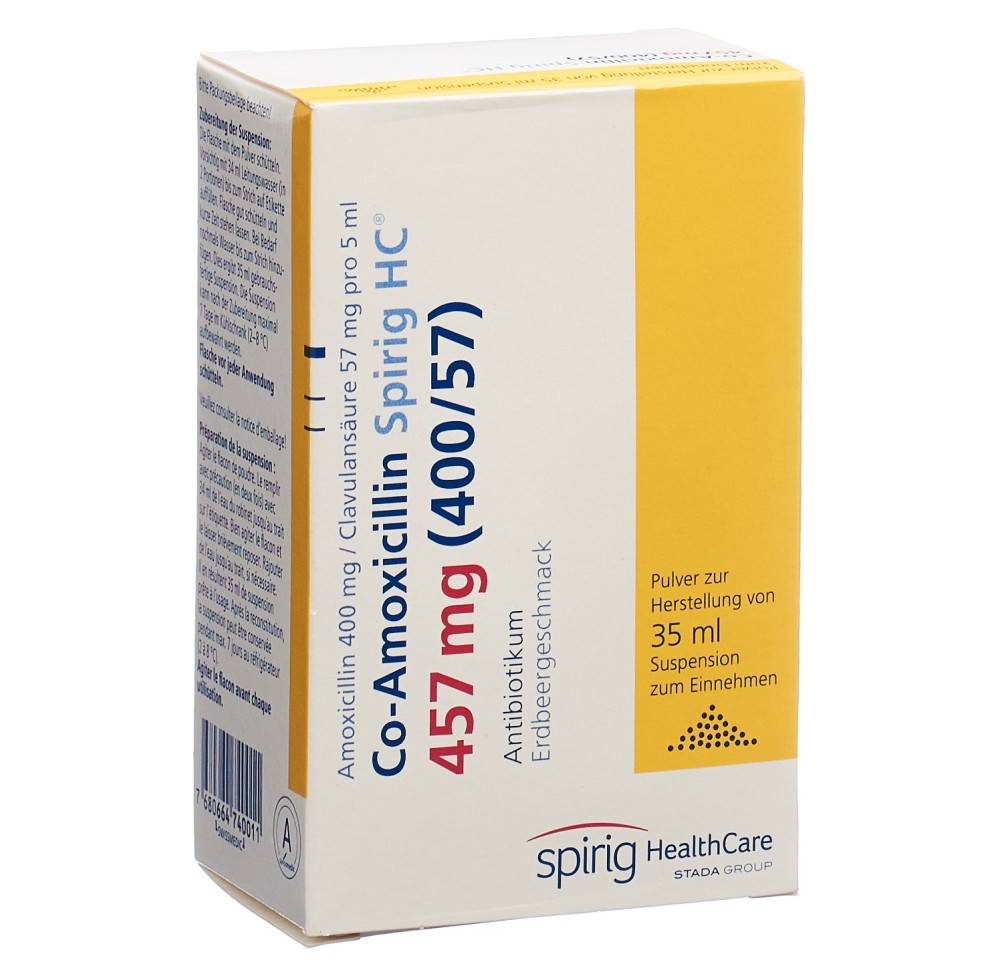 CO-AMOXICILLINE Spirig HC pdr 457 mg p susp 35 ml