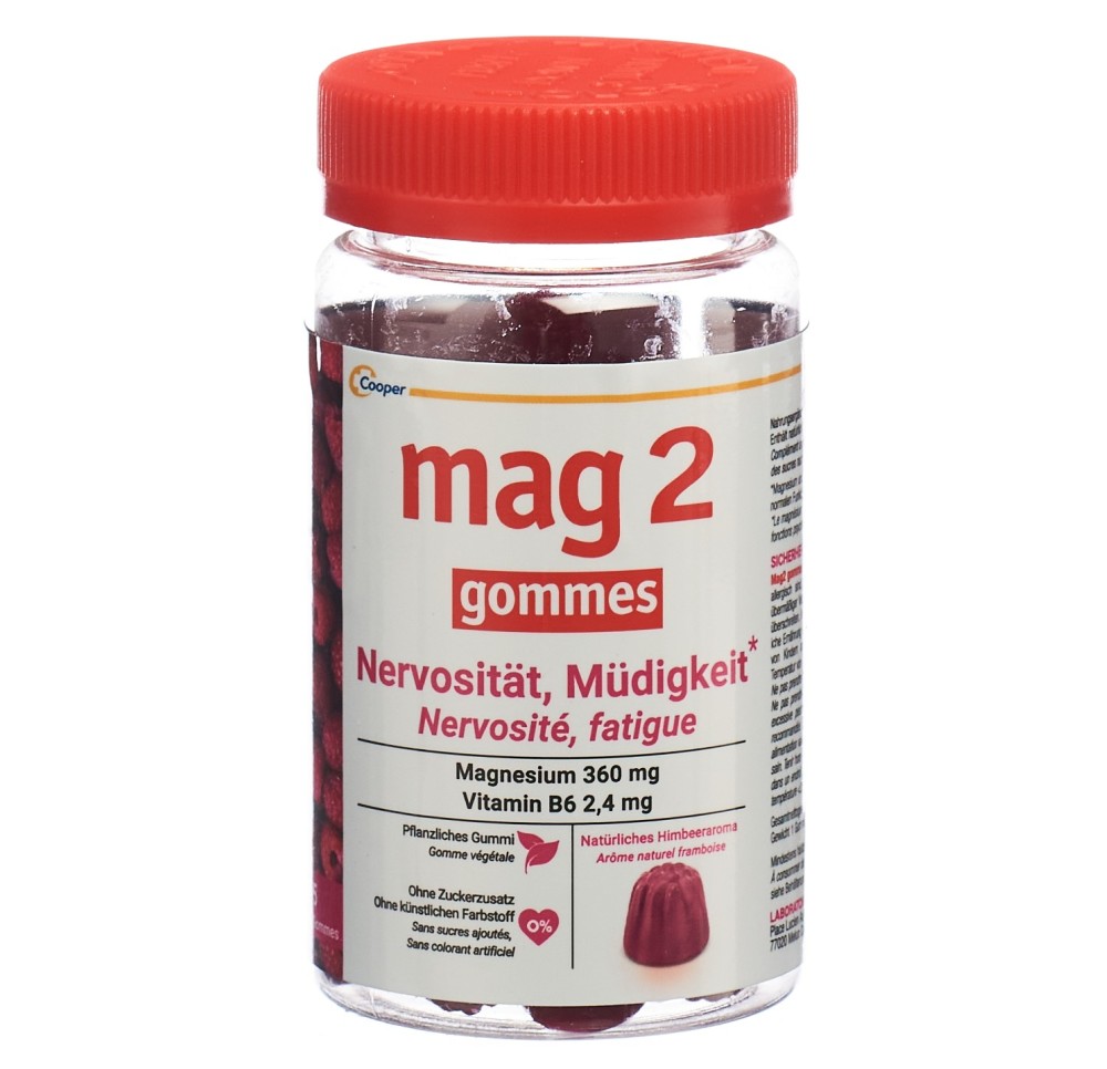 MAG 2 gommes framboise bte 45 pce