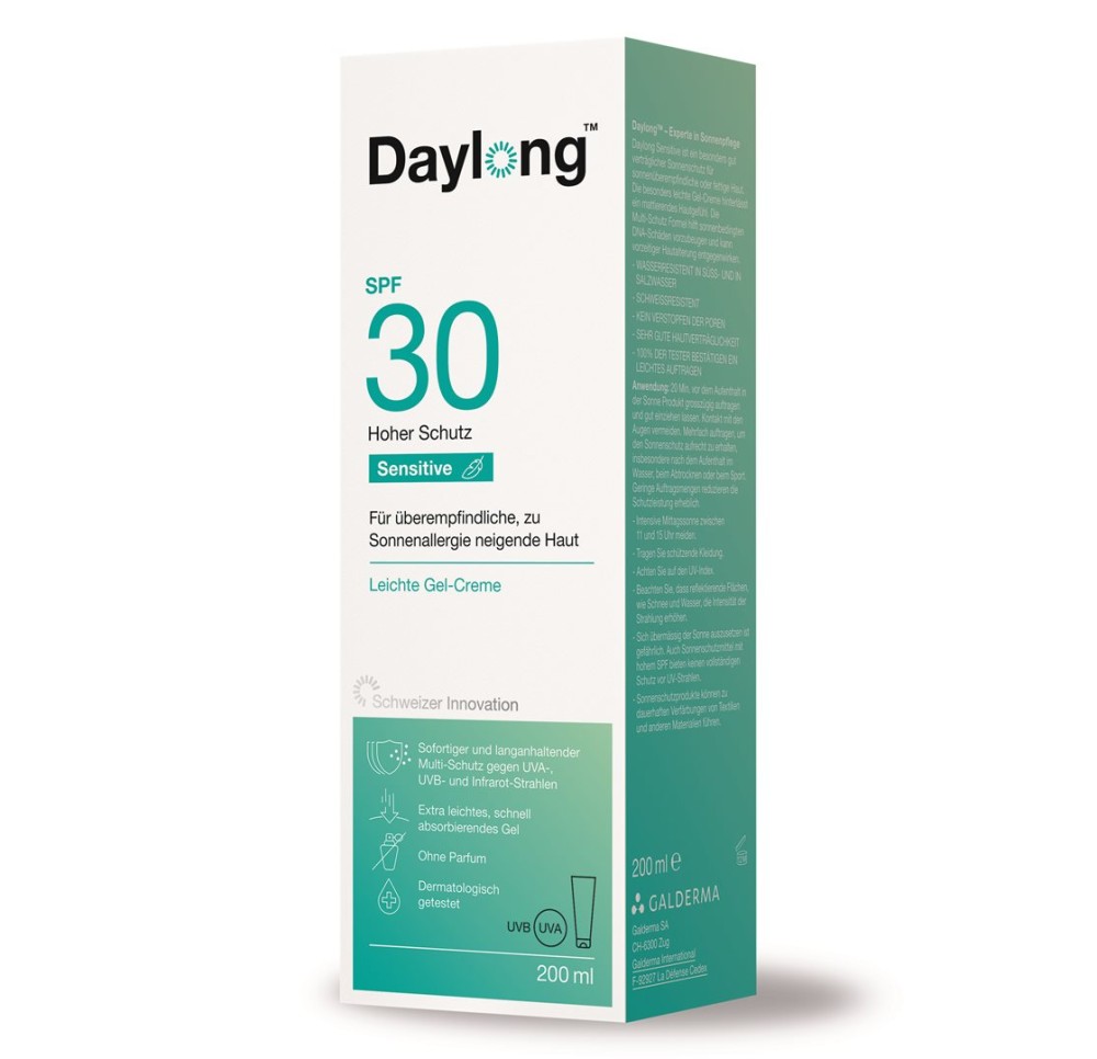 DAYLONG Sensitive Crème-Gel SPF30 (n) tb 200 ml