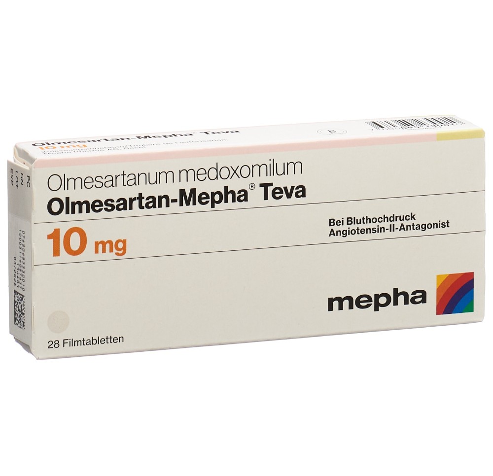 OLMESARTAN Mepha Teva cpr pell 10 mg 28 pce