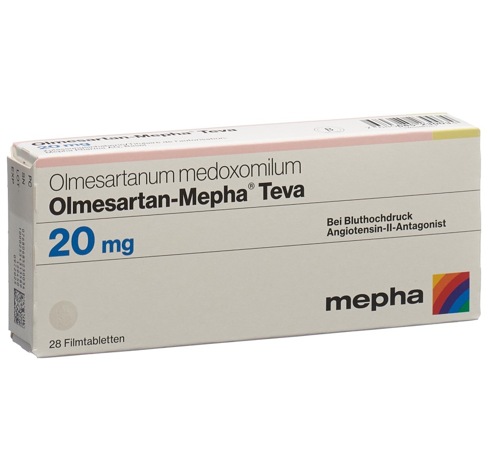 OLMESARTAN Mepha Teva cpr pell 20 mg 28 pce