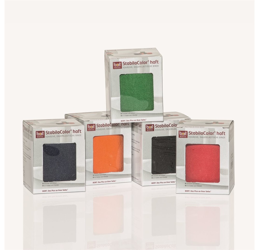 BORT STABILO COLOR bande 4cmx5m cohésiv vert