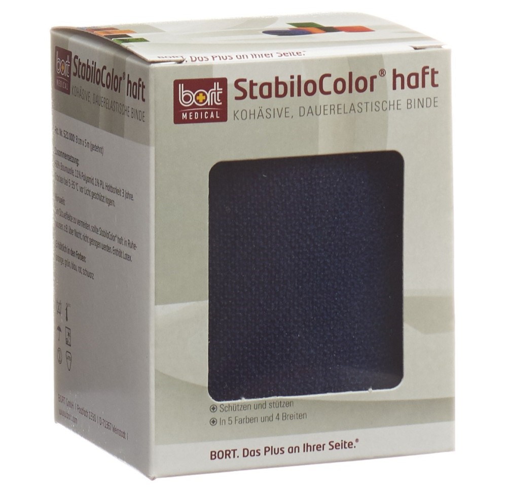 BORT STABILO COLOR bande 8cmx5m cohésive bleu