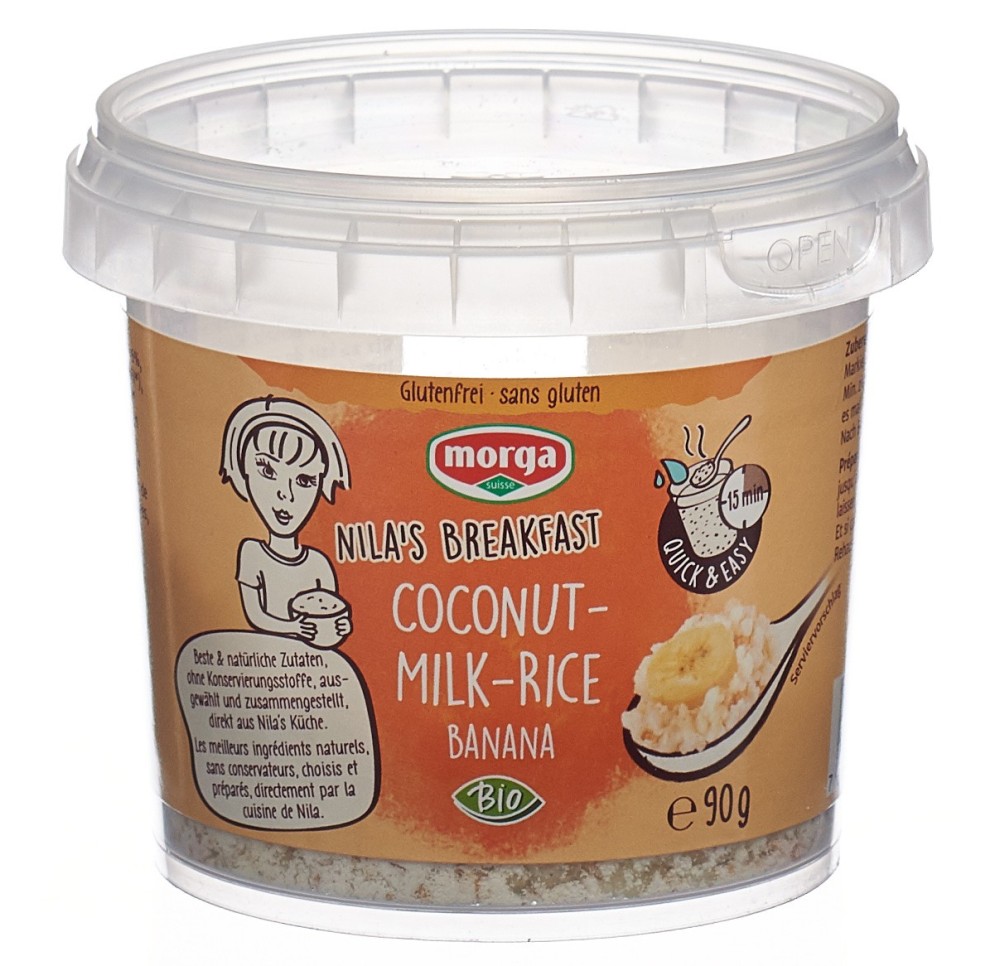 MORGA Riz lait de coco banane s glut bio bte 90 g