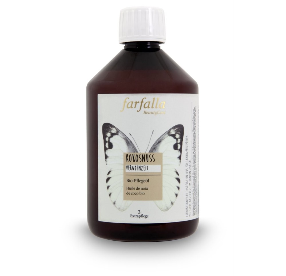 FARFALLA Huile de noix de coco bio 500 ml
